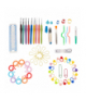 Zestaw do szydełkowania, szydełka, włóczka, akcesoria, 113 elementów do nauki XXL, torba z uchwytami Maaleo 25407 18321