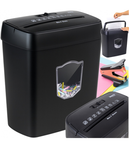 Niszczarka do papieru dokumentów kart CD automatyczna 12L zgodna z RODO P-4 Izoxis 25663 18308