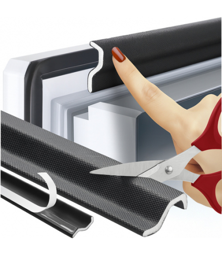 Uszczelka antyprzeciągowa do okien i drzwi, samoprzylepna, czarna Ruhhy 26267 18317