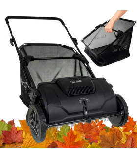 Zbieraczka do liści i trawy ręczna regulowana obrotowy mechanizm pojemna 100L, zbieracz liści, Gardlov 26309 18339