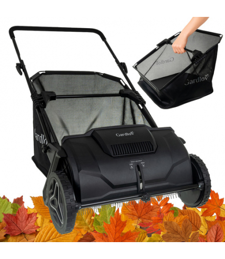 Zbieraczka do liści i trawy ręczna regulowana obrotowy mechanizm pojemna 100L, zbieracz liści, Gardlov 26309 18339