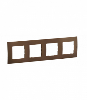 NOWE NILOE - RAMKA POCZWÓRNA BRĄZOWA (DARK BRONZE) LEGRAND NP114DB
