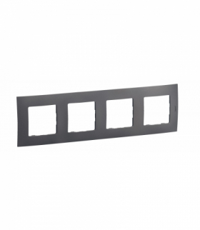 NOWE NILOE - RAMKA POCZWÓRNA STALOWA (MEDIUM GREY) LEGRAND NP114MG