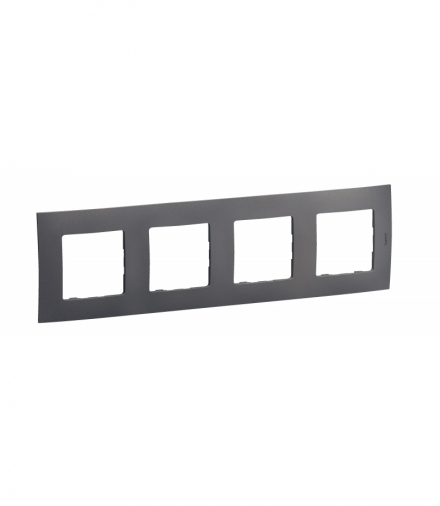 NOWE NILOE - RAMKA POCZWÓRNA STALOWA (MEDIUM GREY) LEGRAND NP114MG