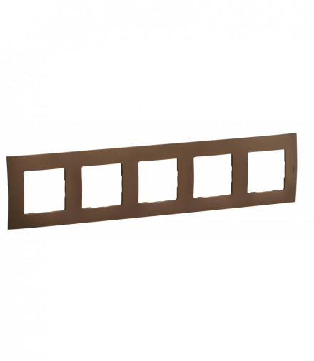 NOWE NILOE - RAMKA PIĘCIOKROTNA BRĄZOWA (DARK BRONZE) LEGRAND NP115DB