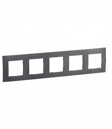 NOWE NILOE - RAMKA PIĘCIOKROTNA STALOWA (MEDIUM GREY) LEGRAND NP115MG