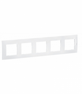 NOWE NILOE - RAMKA PIĘCIOKROTNA BIAŁA (WHITE) LEGRAND NP115WH