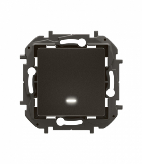 NOWE NILOE - ŁĄCZNIK JEDNOBIEGUNOWY PODŚWIETLANY 10 AX CZARNY LEGRAND NP2111BK