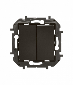 NOWE NILOE - PRZYCISK PODWÓJNY 6 A CZARNY LEGRAND NP2320BK