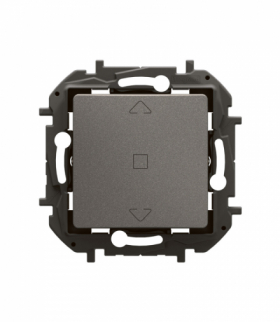 NOWE NILOE - PRZYCISK BEZPOŚREDNIEGO STEROWANIA ROLETAMI 6 A STALOWY LEGRAND NP2611MG