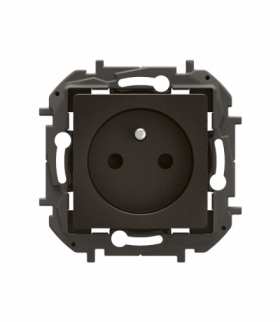 NOWE NILOE - GNIAZDO 2P+Z Z PRZESŁONĄ, ZACISKI ŚRUBOWE 16 A - 250 V~ CZARNE LEGRAND NP3102BK