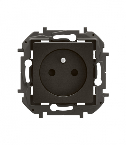 NOWE NILOE - GNIAZDO 2P+Z Z PRZESŁONĄ, ZACISKI ŚRUBOWE 16 A - 250 V~ CZARNE LEGRAND NP3102BK