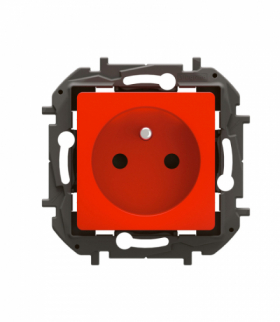 NOWE NILOE - GNIAZDO 2P+Z Z PRZESŁONĄ, ZACISKI ŚRUBOWE 16 A - 250 V~ CZERWONE LEGRAND NP3106RD