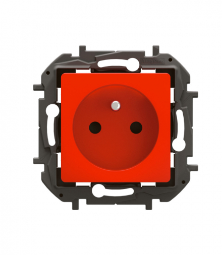 NOWE NILOE - GNIAZDO 2P+Z Z PRZESŁONĄ, ZACISKI ŚRUBOWE 16 A - 250 V~ CZERWONE LEGRAND NP3106RD