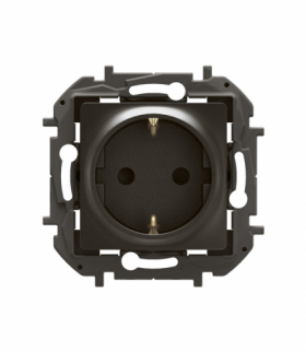 NOWE NILOE - GN SCHUKO 2P+Z PRZESŁONA ZACISKI AUTOMATYCZNE 16A - 250V~ CZARNE LEGRAND NP3120BK