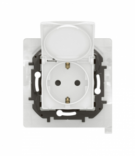 NOWE NILOE - GNIAZDO SCHUKO 2P+Z IP44 Z PRZESŁONĄ, ZACISKI AUTOMATYCZNE BIAŁE LEGRAND NP3128WH