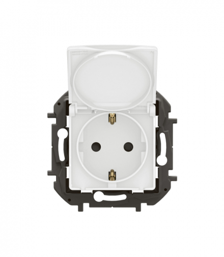 NOWE NILOE - GN SCH 2P+Z Z PRZESŁONĄ I KLAPKĄ ZAC ŚRUBOWE 16A - 250 V~ BIAŁE LEGRAND NP3129WH