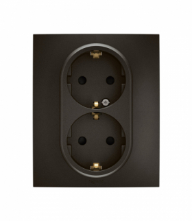 NOWE NILOE - GN SCH 2X2P+Z MONOBLOK Z PRZESŁONĄ ZAC AUTO 16A - 250V~ CZARNE LEGRAND NP3130BK