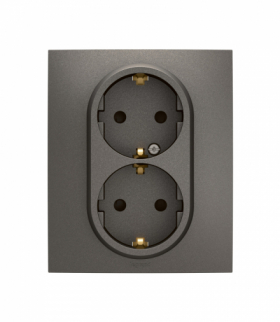 NOWE NILOE - GN SCH 2X2P+Z MONOBLOK Z PRZESŁONĄ ZAC AUTO 16A - 250V~ STALOWE LEGRAND NP3130MG