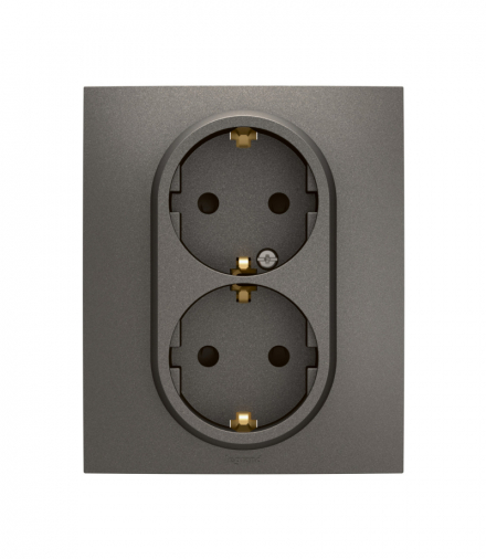 NOWE NILOE - GN SCH 2X2P+Z MONOBLOK Z PRZESŁONĄ ZAC AUTO 16A - 250V~ STALOWE LEGRAND NP3130MG