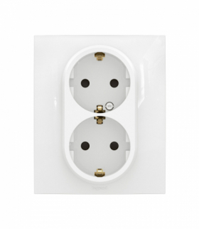 NOWE NILOE - GN SCH 2X2P+Z MONOBLOK Z PRZESŁONĄ ZAC AUTO 16A - 250V~ BIAŁE LEGRAND NP3130WH