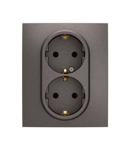 NOWE NILOE - GNIAZDO SCHUKO 2X2P+Z MONOBLOK ZACISKI ŚRUBOWE 16A - 250V~ STALOWE LEGRAND NP3131MG