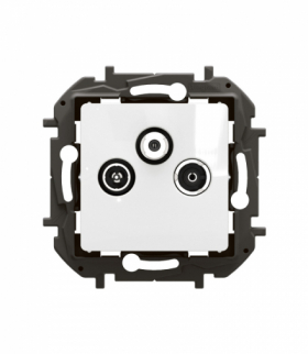 NOWE NILOE - GNIAZDO TV-RD-SAT PRZELOTOWE 14 DB BIAŁE LEGRAND NP4105WH