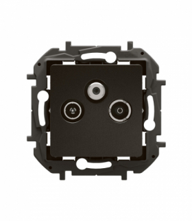 NOWE NILOE - GNIAZDO TV-RD-SAT KOŃCOWE TYPU GWIAZDA 1,5 DB CZARNE LEGRAND NP4106BK