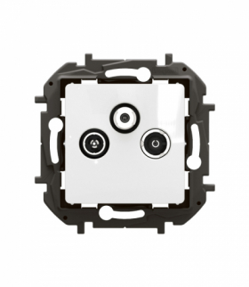 NOWE NILOE - GNIAZDO TV-RD-SAT KOŃCOWE TYPU GWIAZDA 1,5 DB BIAŁE LEGRAND NP4106WH