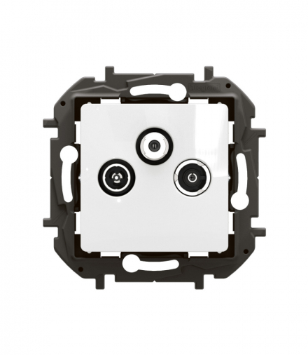 NOWE NILOE - GNIAZDO TV-RD-SAT KOŃCOWE TYPU GWIAZDA 1,5 DB BIAŁE LEGRAND NP4106WH