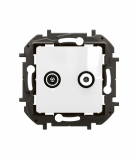 NOWE NILOE - GNIAZDO TV-SAT KOŃCOWE TYPU GWIAZDA 1,5 DB BIAŁE LEGRAND NP4109WH