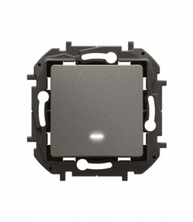 NOWE NILOE - ŁĄCZNIK SCHODOWY POJEDYNCZY PODŚWIETLANY 10 AX STALOWY LEGRAND NP2211MG