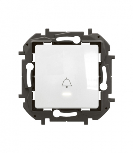 NOWE NILOE - PRZYCISK POJEDYNCZY PODŚWIETLANY Z SYMBOLEM DZWONKA 6 A BIAŁY LEGRAND NP2311WH