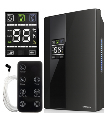 Osuszacz i oczyszczacz powietrza, pochłaniacz wilgoci, czarny, Ruhhy 26626 18355