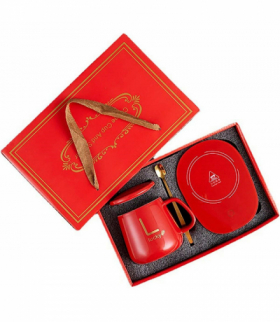 Elektryczny podgrzewacz do kubka czerwony + kubek + łyżeczka, 230V ATL DA27C