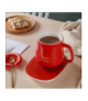 Elektryczny podgrzewacz do kubka czerwony + kubek + łyżeczka, 230V ATL DA27C