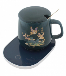 Elektryczny podgrzewacz do kubka, niebieski + kubek + łyżeczka, 230V ATL DA27E