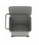 Kosz na śmieci SYSTEMA 29L, smooth gray Prosperplast CEN-81009