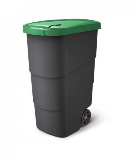 Kosz na śmieci WHEELER 90L, zielony Prosperplast CEN-80989