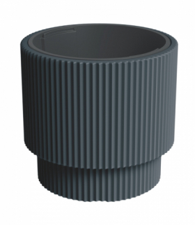 Donica Milly Antracyt DBMIN400 wysoka ryflowana 20L, 40cm, idealna do choinki Prosperplast CEN-91530