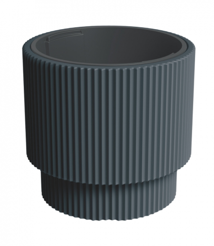 Donica Milly Antracyt DBMIN400 wysoka ryflowana 20L, 40cm, idealna do choinki Prosperplast CEN-91530