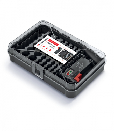 Organizer na baterie z testerem baterii Kistenberg Battery Box KBBT Prosperplast CEN-80822