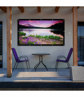 Ekran projekcyjny 84", 190x170cm, obramowanie 25mm, 16:9, haczyki do naciągu, MC-980 Maclean CEN-80466