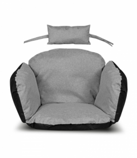 Poduszka ogrodowa szara bocianie gniazdo 112x113cm z zagłówikiem AIO CEN-83312