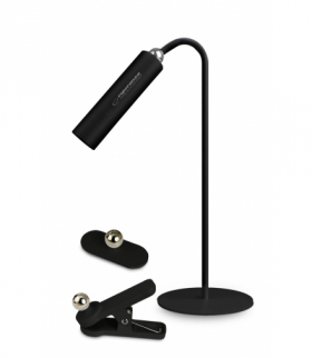 3W1 Lampka biurkowa LED Agena, ładowalna, USB-C, czarna Esperanza ESP-ELD118K