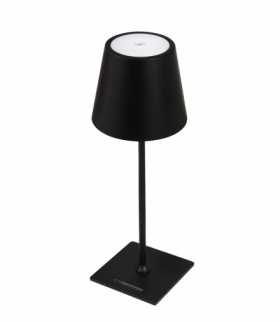 Lampka stołowa, biurkowa, nocna LED Miram 3000/4500/6000K, ładowalna USB-C, wys. 40cm czarna Esperanza ESP-ELD119K