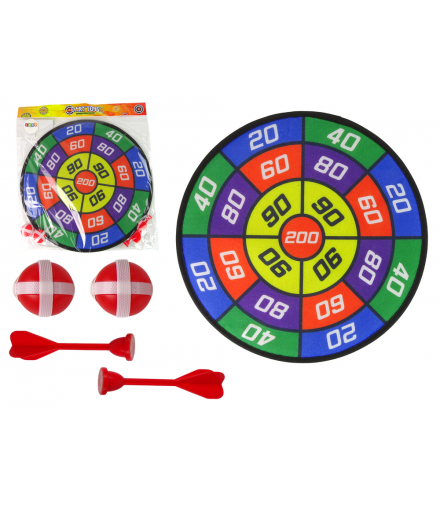 Gra Zręcznościowa Dart Rzutki Tarcza 2w1 Na Rzep LEAN TOYS 12712