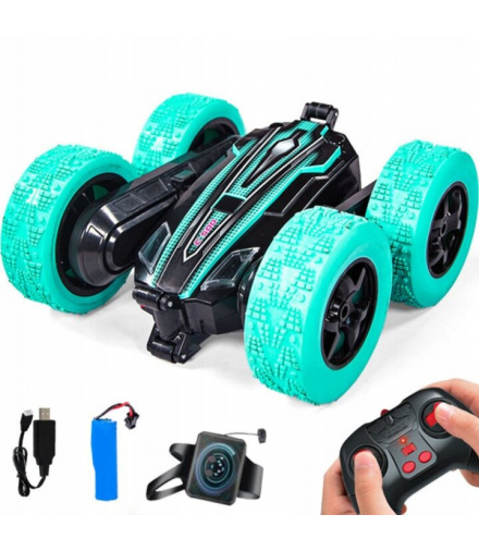 Samochód Kaskaderski Twister Sterowanie Gestem Ręki Pilot Niebieski LEAN TOYS 20247