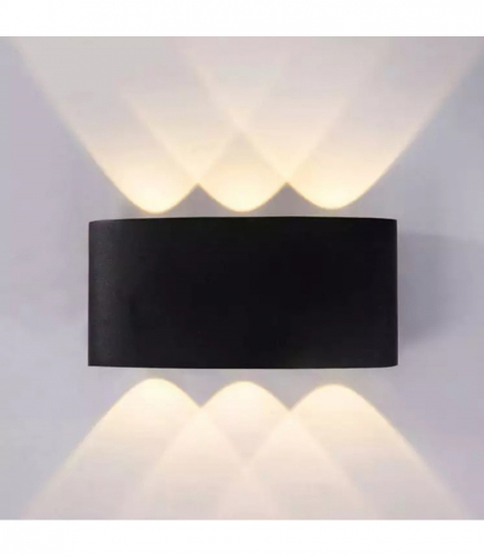 Lampa ścienna kinkiet góra-dół, 4500K neutralna biel, 6W, 600lm, 17x8x4cm ATL ZD90