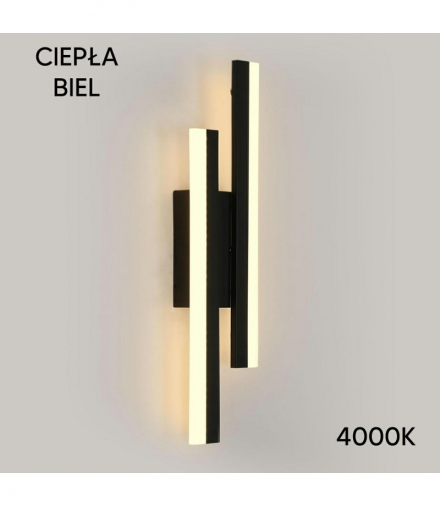 Lampa scienna, kinkiet LED, 16W, podwójna, ciepły biały 3000K, wysokość 50cm, ATL ZD142